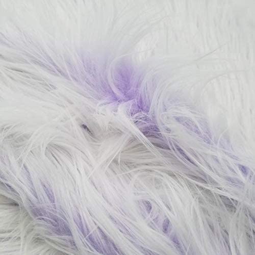 Stylish Fabric Frosted 2 Inch Long Pile Fur on Newborn Cuddly Newborn Nest, Photo Prop Basket Stuffer Style 6749 (Honey Lavender, 1 Yard)