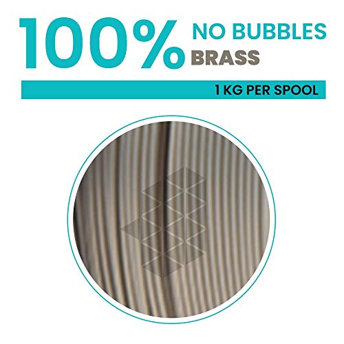 Image of Tesseract Premium PLA + 1.75mm 3D Printing Filament | Dimensional Accuracy + /- 0.03mm | Compatible with Most FDM Printers | 1 KG 3D Printer Filament - PLA Brass (Quantity 1)