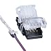 QIJIE RGB LED Connector for 10mm NON-WATERPROOF Strip Light, 4 Pin Board to Wire LED Tape Splice Terminal, Not Include Wire, Pack of 10 PCS
