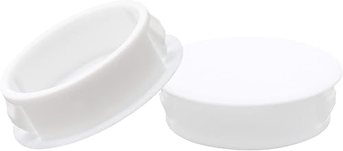 Miniatura 4 de Suiwotin Tapones de agujero blanco de 1.260 in (1 14) de plástico tipo empotrado, tapones de agujero a presión en tubo de bloqueo para muebles,