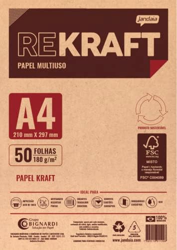 Papel Kraft A4 Multiuso 180g com 50fls