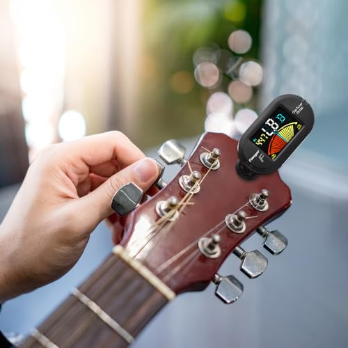 KOCAN Accordeur de guitare à clipser pour guitare chromatique basse, violon, ukulélé, écran d’affichage LCD couleur, accordeur de guitare portable avec clip rotatif pliable, fonction d’arrêt automatiq - Les Beatles, Paul McCartney, John Lennon, RIngo Starr, George Harrison KOCAN Accordeur de guitare à clipser pour guitare chromatique basse, violon, ukulélé, écran d'affichage LCD couleur, accordeur de guitare portable avec clip rotatif pliable, fonction d'arrêt automatiq – Image 7