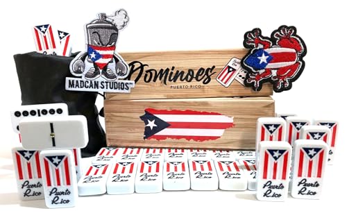 Puerto Rico Dominoes Flag Domino Set miniatura 2