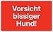 Metafranc Hinweisschild "Vorsicht bissiger Hund!" - 250 x 150 mm / Beschilderung / Infoschild / Warnschild / Warnmarkierung / Sicherheitsmarkierung / Gefahrenhinweis / 500010