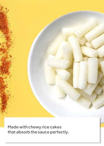 Image of Korean Food Tteokbokki, Spicy Carbonara, Rice Cake & Sauce Kit, 3 Pack Set | Complete Korean rice cake kit with spicy carbonara sauce, ready in minutes