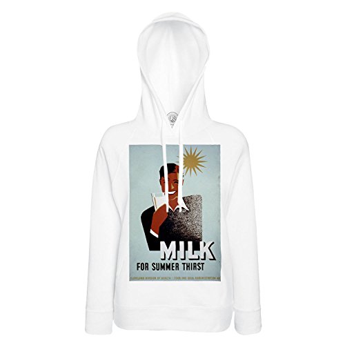Sweat à capuche contre le frais de l'été style original vintage lait