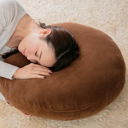 supisupi �N�b�V���� �������� �~�` ���a60cm ������� �傫�� ���z�c �}�C�N���t�@�C�o�[ ���r���O �ݑ�[�N �y�� �t���A�N�b�V���� �w���ăN�b�V���� 20A027 �u���E��