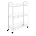 Metaltex wózek serwisowy wąski z 3 stopniami, metal, biały, 56 x 23 x 84 cm