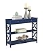 Convenience Concepts Oxford 1 Drawer Console Table with Shelves, Cobalt Blue
