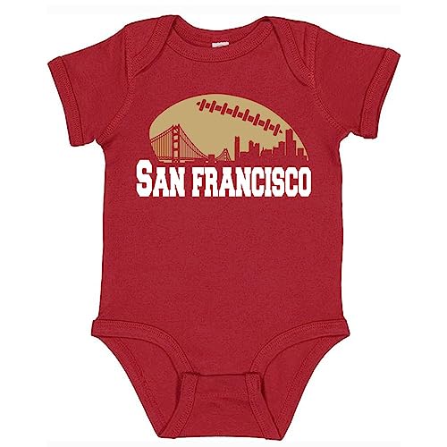 San Francisco Football Skyline Kid's Fan Onesie (Garnet Onesie, 12M)