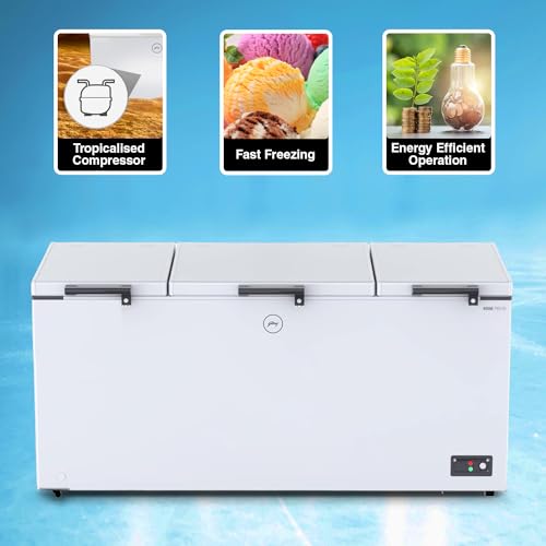 Image of Godrej 600 L Triple Door Convertible Deep Freezer (DH EPenta 625D 41 CMFH3M Rw, White, Pentacool Technology)
