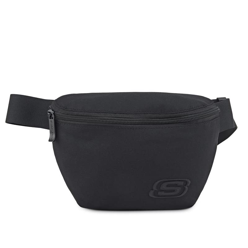 Skechers Unisex TRIPLE S SINGLE COMPARTMENT WAIST BAG - Black