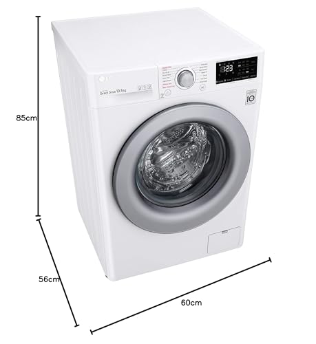 LG Lavatrice Intelligente AIDD 10,5kg Vapore 1400 Giri/min Carica frontale Argent B Efficacité énergétique 2021 B