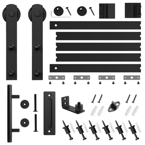 Smartstandard 6.8 Ft Heavy Duty Sturdy Sliding Barn Door Hardware Kit thumb #6