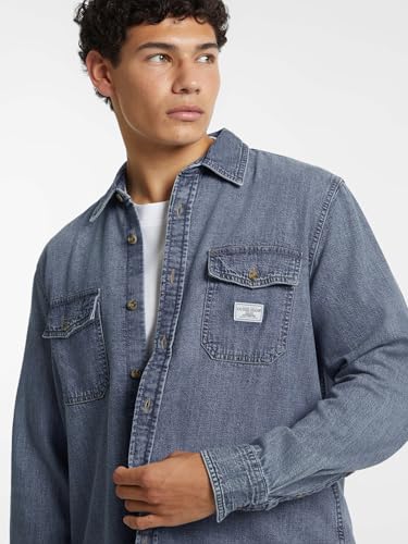 Hemden Mann Guess Jeans M4Yh56 D5Ei2 Regelmabige Gjmw Denim Licht - 2