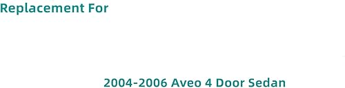 Miniatura 4 de Reemplazo de cristal de la ventana de la puerta trasera del lado derecho del pasajero para Chevrolet Aveo 4 puertas Sedan 2004-2006