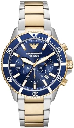 Emporio Armani Men's Dive-Inspired Sports Watch with Stainless Steel, Ceramic, or Silicone Band
