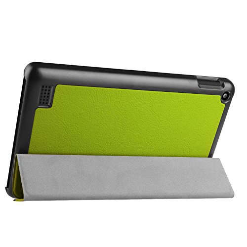 YSECTL NewStyle Slim Shell Case for Fire 7 2015 - Ultra Lightweight Slim-Shell Stand Cover for Amazon Fire 7 Tablet (5th Generation, 2015 Release Only) (Green)
