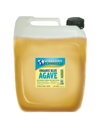 Wholesome Organic Blue Agave Nectar, Natural Low Glycemic Sweetener, Non GMO, Fair Trade & Gluten Free, 5 gallon jug (Pack of 1)