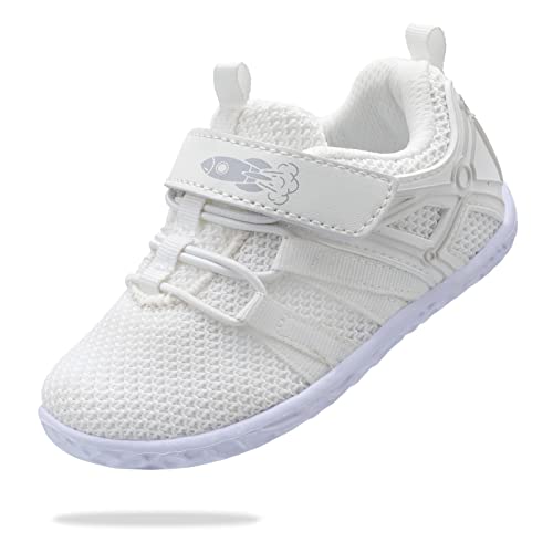 Scurtain Toddler Girls Shoes Toddler Boys White Walking Running Shoes Barefoot Non Slip Mesh Tennis Toddler Sneakers Size 5 #TOP28