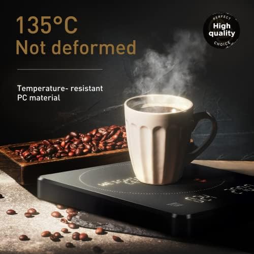 Digital Coffee Scale with Timer, CestMall 3kg/0.1g High Precision LED Hidden Screen USB Rechargeable Digital Kitchen Scales Food Scale Electronic Cooking Scale for Coffee Home Office Kitchen Baking