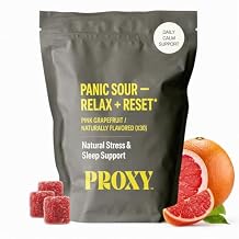 GABA and L-Theanine gummies | Natural Stress and Sleep Support | Vegan & Gluten Free | Grapefruit | 30ct, Panic Sour