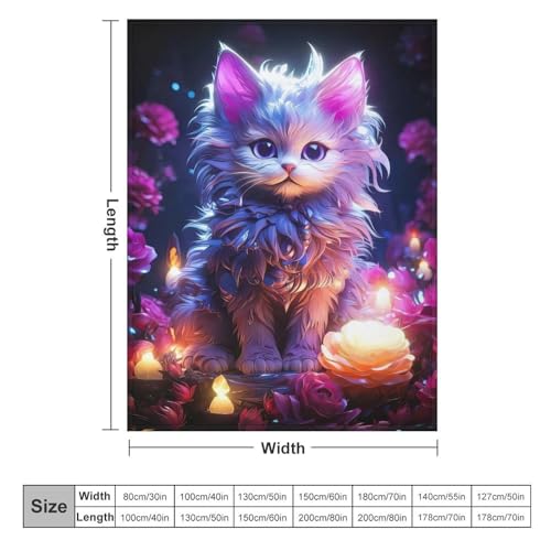 Couverture plaid chat douce polaire flannel chaude grand format chambre - 6