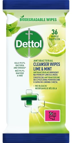 DETTOL ANTIBAC WIPES LIME&MT 36'S