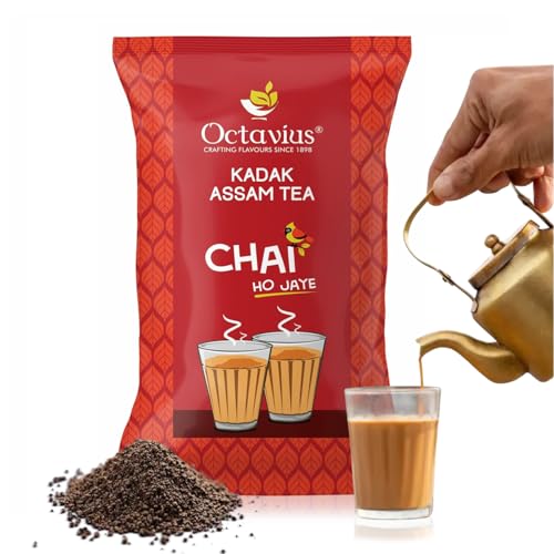 Image of Octavius Kadak Assam Black Tea - 1Kg | Extra Strong Assam Tea | Chai Patti | Garden Fresh