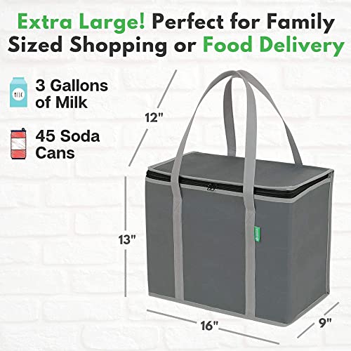 Creative Green Life Ultimate Shopping Bag 5-Pack – Reusable Grocery Box Bags (3) – Insulated Grocery Bags (2) – Premium Quality, Heavy Duty Tote Bag Set - image 6