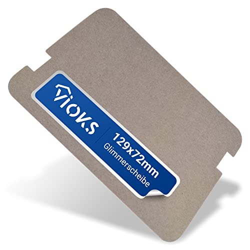 VIOKS Disque de mica pour micro-ondes 129 x 72 mm de rechange pour plaque de mica Sharp PCOVPA309WRE0 – Couvercle de conducteur creux mica universel...