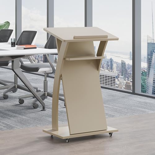 KJHYYPP Atril Podio Stand, mostrador de recepción de Madera para Venta al por Menor, Escenario de anfitrión, púlpito de Iglesia, Ideal para auditorio de conferencias (Dovetail Gray)
