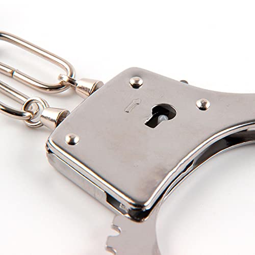 WASHOI Algemas de brinquedo, algemas de metal com chaves, algemas de cosplay de polícia acessórios d