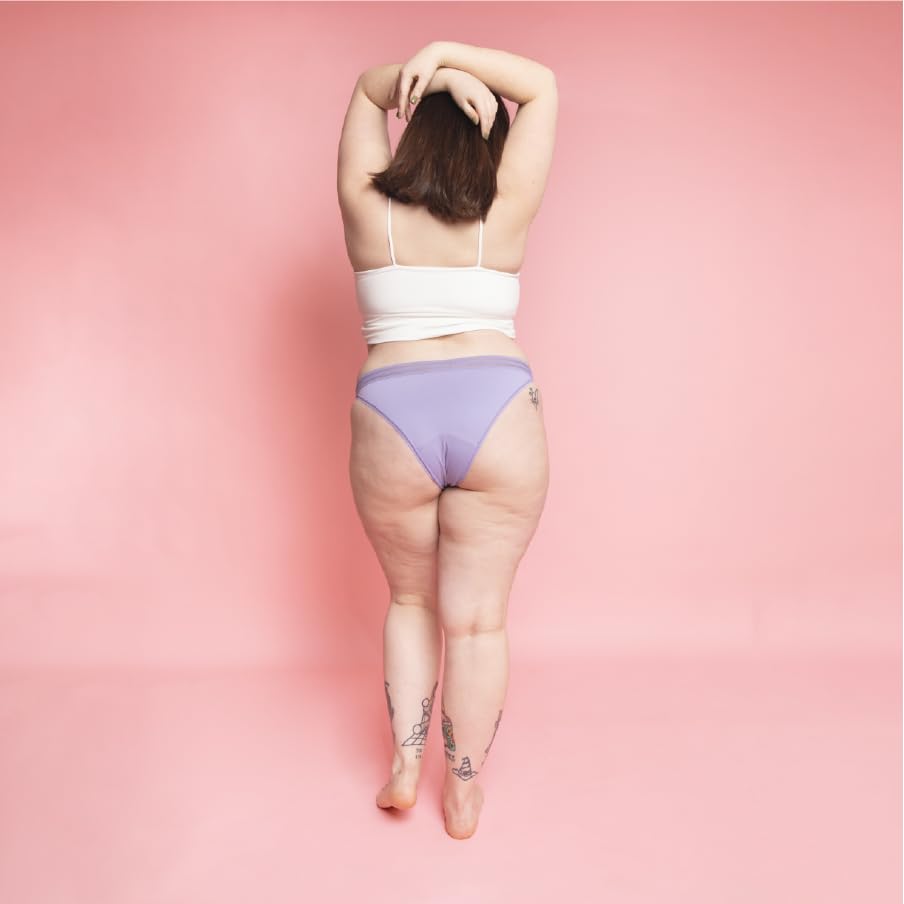 Beppy Panties Siren (Lila/Türkis) 2 Menstruations-Slips - Periodenslips, mit Clips verstellbar, seitlich öffnen - für mehr Freiheit und Komfort während der Periode (S)