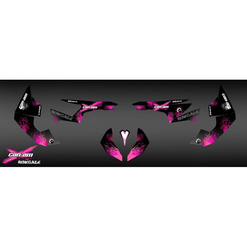 Kit déco Pink Splash Can Am Renegade IDgrafix pour masquer les rayures de carrosserie