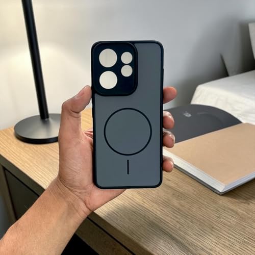 Image of Shockproof Design Back Cover Compatible for Vivo V60 5G / V60E 5G / Vivo T4 Pro 5G | Frosted Matte Case with Camera Protection | Slim Shockproof TPU Mobile Cover (Black)