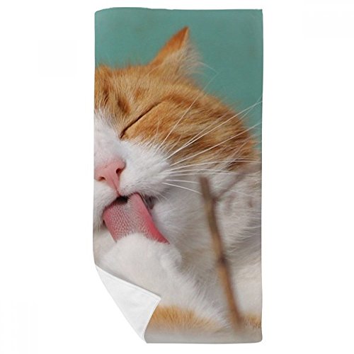 Serviette de bain chat multicolor 35x70cm pour animaux de compagnie DIYthinker - 2