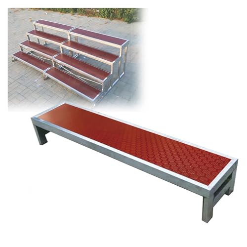 Plateforme métallique antidérapante portable avec escalier de chœur détachable 4 niveaux