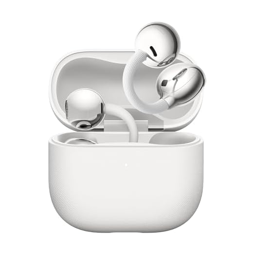 HUAWEI FreeClip 2 Open-Ear Headphones, Clip-On Wireless Earbuds, 5.1g Lightweight, IP57 Waterproof, 38H Battery, Bluetooth 6.0, 3-Mic Noise Cancellation, Wireless Charging, White