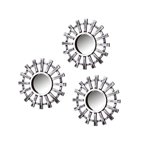 LOLAhome Espejos de Pared Plateados de PVC industriales para decoración de 25 cm Factory