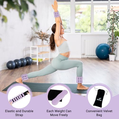 Image of Ankle & Wrist Weights for Women Men, Set of 2, 1 lb /2 lb Each | Adjustable Arm & Leg Weights, Soft Silicone Weighted Bracelet For Pilates Yoga Dance Walking Running Swimming Weight Loss