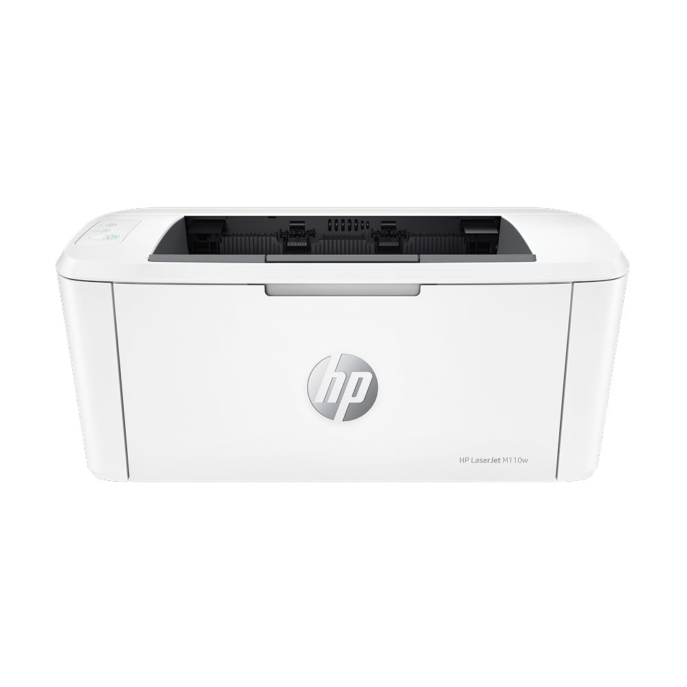 HP LaserJet M110w 7MD66F, Stampante a Singola Funzione Laser A4 Monocromatica, Stampa Fronte e Retro Manuale in Bianco e Nero, 20 ppm, Wi-​Fi, Smart, Bianca
