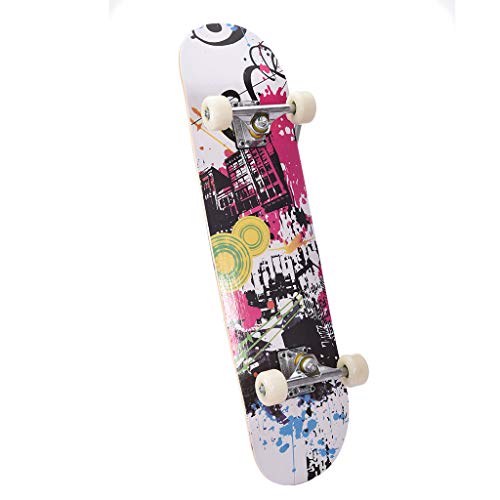 Wotryit Rookie Skateboard,Complete Skateboards for Beginners Standard Skateboard,Complete 4 Wheels 31x8 Inch