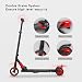 Mtricscoto Patinete electrico Adolescente, Ajustable la Altura, 5000 mAh, 23km/h. (Red)