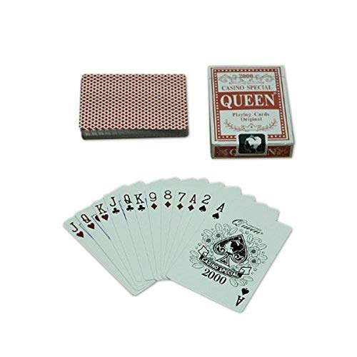 Markenzeichen Poker Queen Spielkarten - 1 Deck (rot) Cover