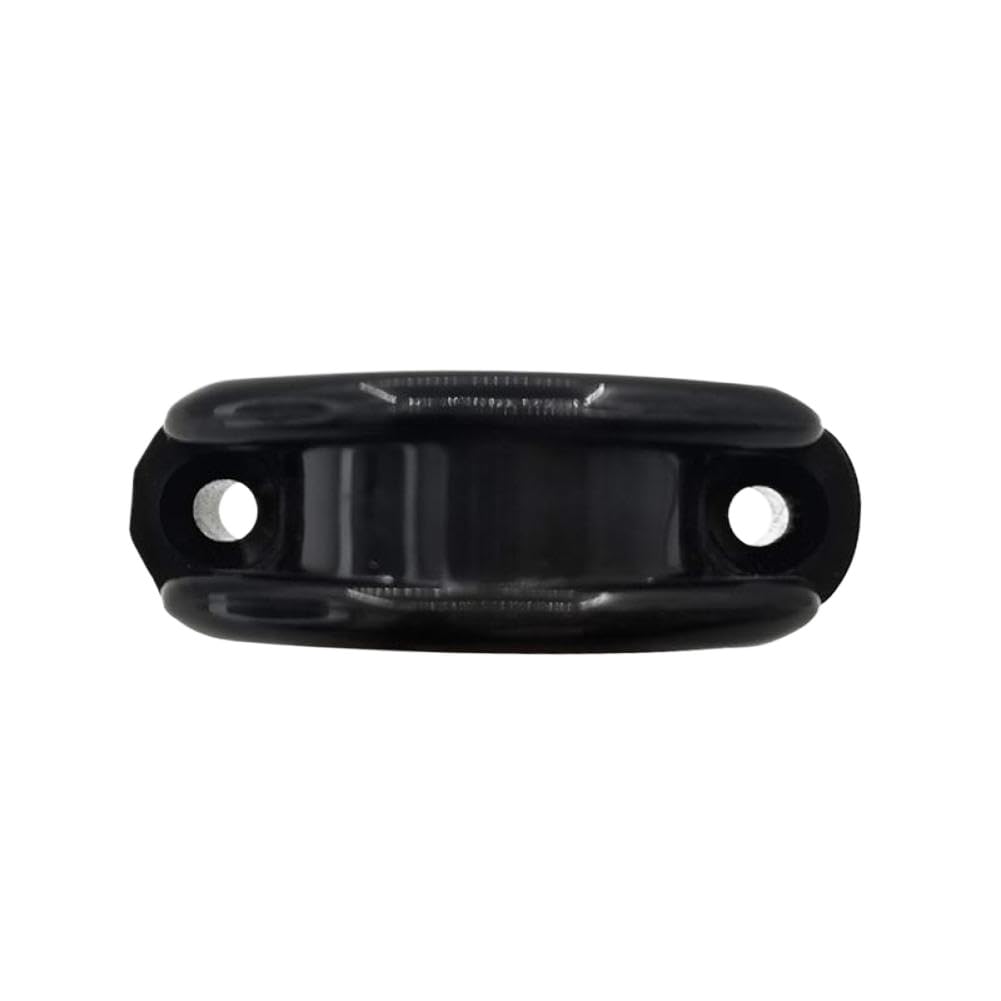 Passacavo per barche marine Bullseyes in nylon nero 12 mm Puleggia con inserto in acciaio inossidabile da 1/2 pollici compatibile con le barche