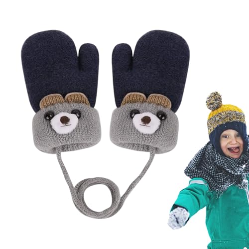 dinghaole Moufles d'hiver pour Bébé, Fille Moufles Tricot Ours Gants, Plein air Mignon Moufle Animal, Mignon Gloves Ski Snowboard Camping Vélo pour Enfants...