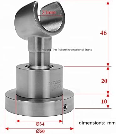 VIBORG Solid 304 Stainless Steel Casting Adjustable 360 Degree Wall Mounted Handheld Hand Shower Head Holder Handset Bracket