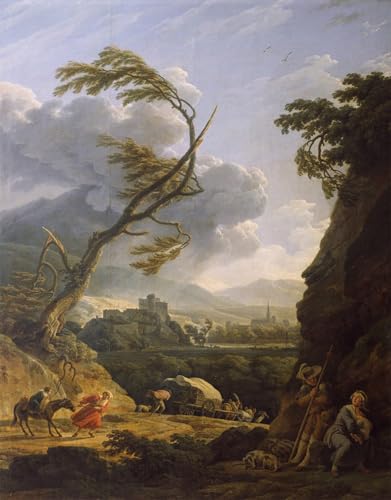 Cuadro lienzo Mezzogiorno sulla tempesta de Horace Vernet arte de pared 60x90cm para oficina