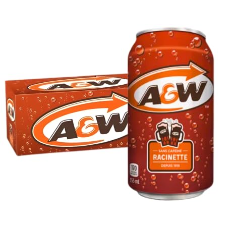 A & W Root Beer 355ml Cans (2 X 12 Pack) - Total 24 Cans | Packaging may vary | Canadian Root Beer